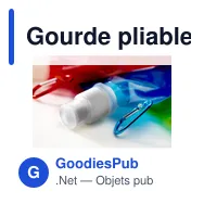 Gourde pliable de 420 ml en PP Bailey - Miniature 4