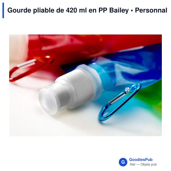 Gourde pliable de 420 ml en PP Bailey - Image 4