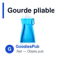 Gourde pliable de 420 ml en PP Bailey - Miniature 6