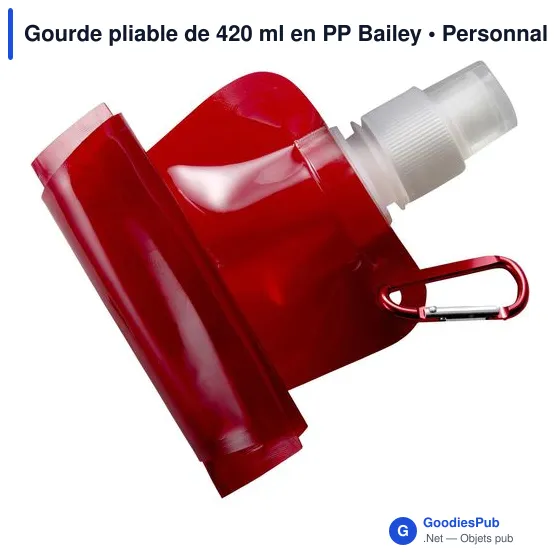 Gourde pliable de 420 ml en PP Bailey - Image 8