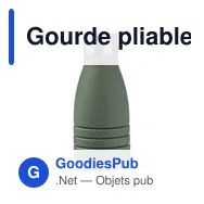 Gourde pliable personnalisable en silicone Erin avec logo - Miniature 10