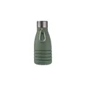 Variante vert - Gourde pliable personnalisable en silicone Erin avec logo