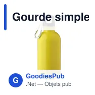 Gourde simple paroi de 400 ml en acier inoxydable recyclé Sable - Miniature 1