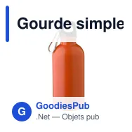 Gourde simple paroi de 400 ml en acier inoxydable recyclé Sable - Miniature 11