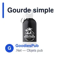 Gourde simple paroi de 400 ml en acier inoxydable recyclé Sable - Miniature 12