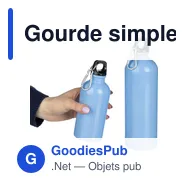 Gourde simple paroi de 400 ml en acier inoxydable recyclé Sable - Miniature 3