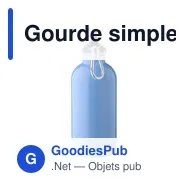Gourde simple paroi de 400 ml en acier inoxydable recyclé Sable - Miniature 5
