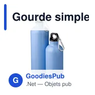 Gourde simple paroi de 400 ml en acier inoxydable recyclé Sable - Miniature 7