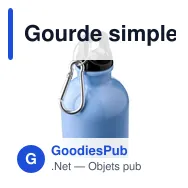 Gourde simple paroi de 400 ml en acier inoxydable recyclé Sable - Miniature 9