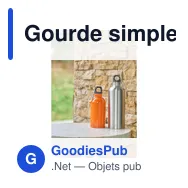 Gourde simple paroi de 400 ml en acier inoxydable recyclé Sable - Miniature 10