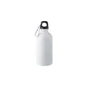 Variante blanc - Gourde simple paroi de 400 ml en acier inoxydable recyclé Sable