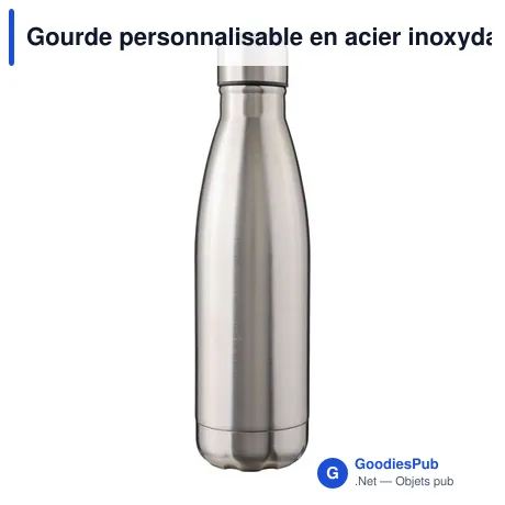 Gourde personnalisable en acier inoxydable recyclé avec logo - Sumatra