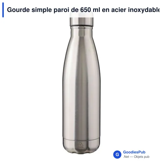 Gourde personnalisable en acier inoxydable recyclé avec logo - Sumatra - Image 8