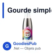 Gourde simple paroi de 650 ml en acier inoxydable Sumatra - Miniature 3