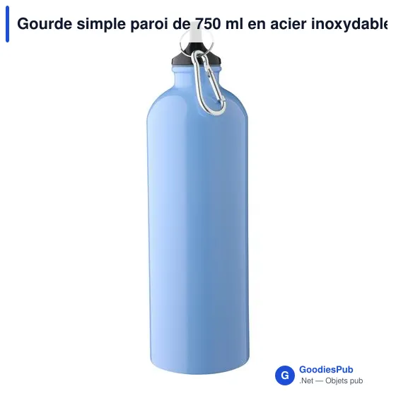 Gourde personnalisable en acier inoxydable recyclé 750 ml - Emericavec logo - Image 6