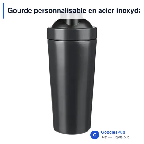 Gourde personnalisable en acier inoxydable recyclé avec logo - Orla