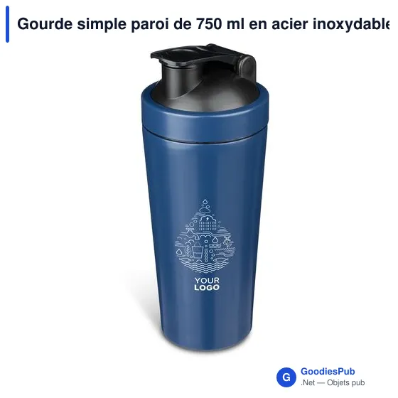 Gourde personnalisable en acier inoxydable recyclé avec logo - Orla - Image 3