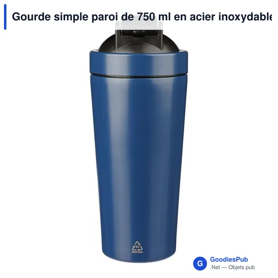 Gourde personnalisable en acier inoxydable recyclé avec logo - Orla - Image 4