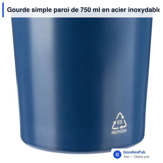 Gourde personnalisable en acier inoxydable recyclé avec logo - Orla - Image 8