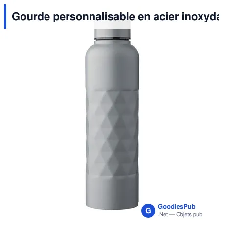Gourde personnalisable en acier inoxydable recyclé Talin avec logo