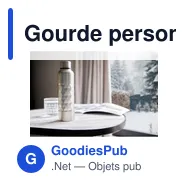 Gourde personnalisable en acier inoxydable recyclé Talin avec logo - Miniature 12