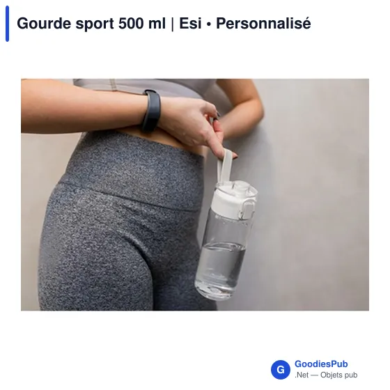 Gourde sport personnalisable 500 ml avec logo | Esi - Image 2