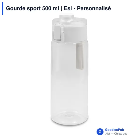 Gourde sport personnalisable 500 ml avec logo | Esi - Image 3