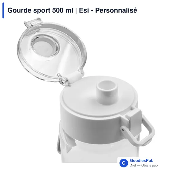 Gourde sport personnalisable 500 ml avec logo | Esi - Image 4