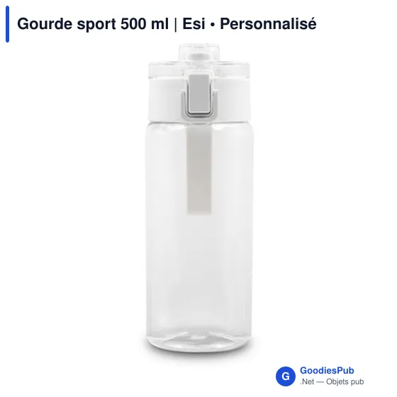 Gourde sport personnalisable 500 ml avec logo | Esi - Image 7