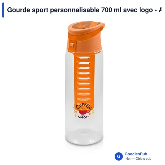 Gourde sport personnalisable 700 ml avec logo - Air Gifts | Lizzie - Image 1
