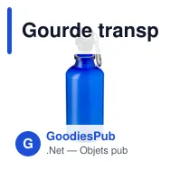 Gourde transparente personnalisable 400 ml avec logo - Nancy - Miniature 12