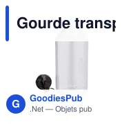 Gourde transparente personnalisable 400 ml avec logo - Nancy - Miniature 3
