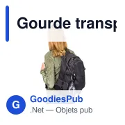 Gourde transparente personnalisable 400 ml avec logo - Nancy - Miniature 4