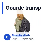 Gourde transparente personnalisable 400 ml avec logo - Nancy - Miniature 9