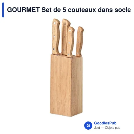 GOURMET Set de 5 couteaux dans socle