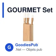 GOURMET Set de 5 couteaux dans socle - Miniature 3