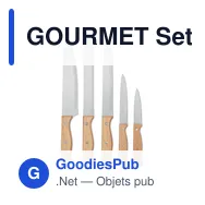 GOURMET Set de 5 couteaux dans socle - Miniature 4