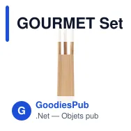 GOURMET Set de 5 couteaux dans socle - Miniature 5