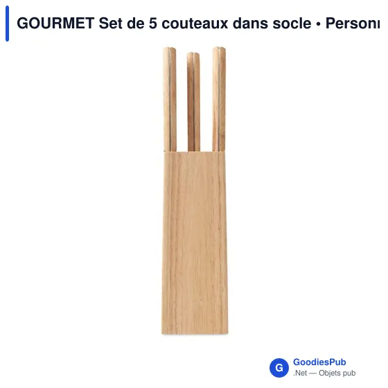 GOURMET Set de 5 couteaux dans socle - Image 5