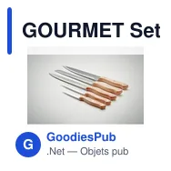 GOURMET Set de 5 couteaux dans socle - Miniature 7