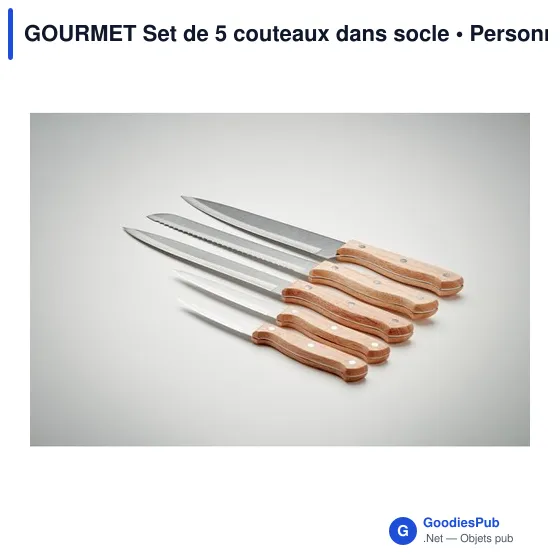 GOURMET Set de 5 couteaux dans socle - Image 7