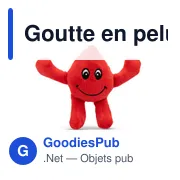 Goutte en peluche personnalisable avec logo - Vaiva - Miniature 1
