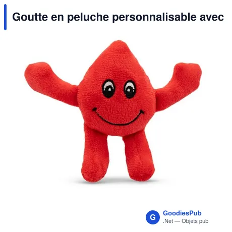 Goutte en peluche personnalisable avec logo - Vaiva