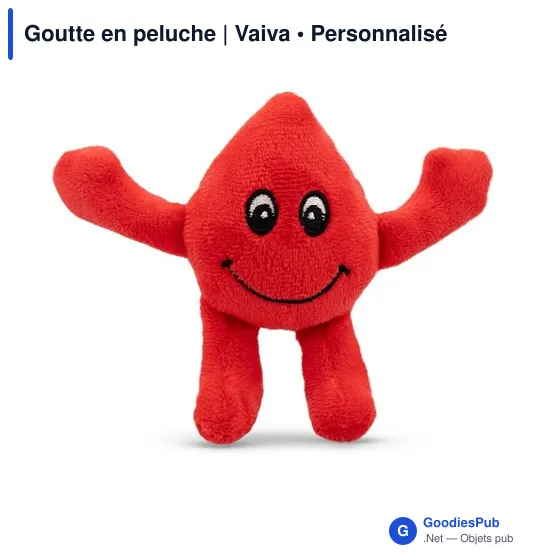 Goutte en peluche personnalisable avec logo - Vaiva - Image 1