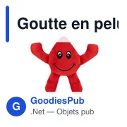 Goutte en peluche personnalisable avec logo - Vaiva - Miniature 2