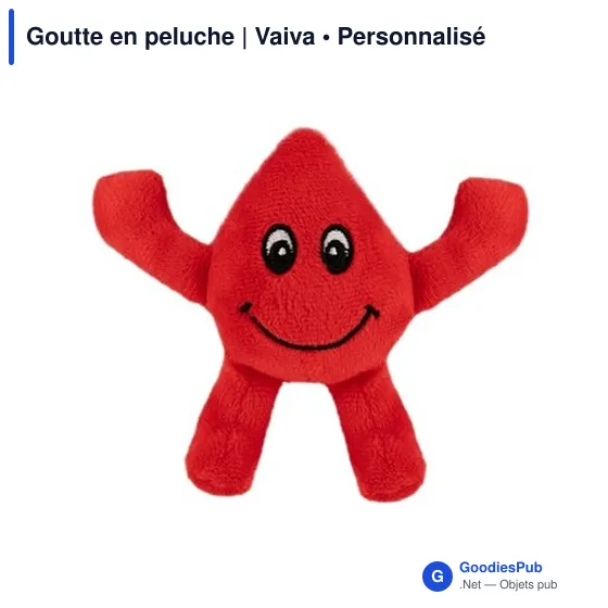 Goutte en peluche personnalisable avec logo - Vaiva - Image 2