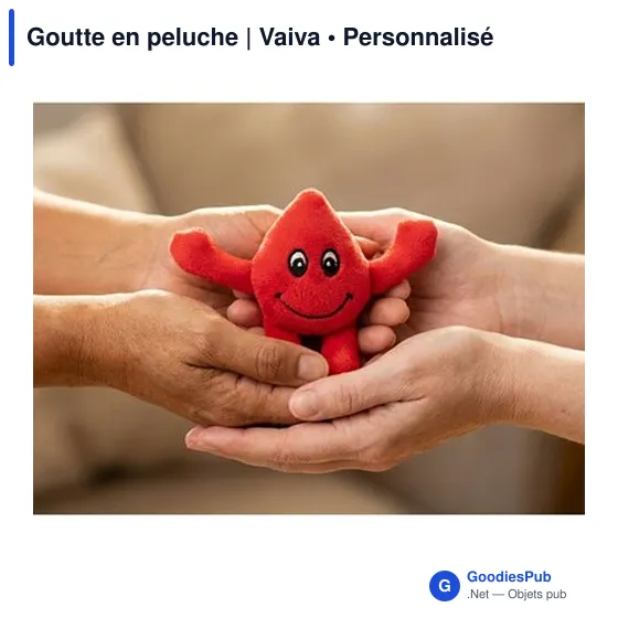 Goutte en peluche personnalisable avec logo - Vaiva - Image 3