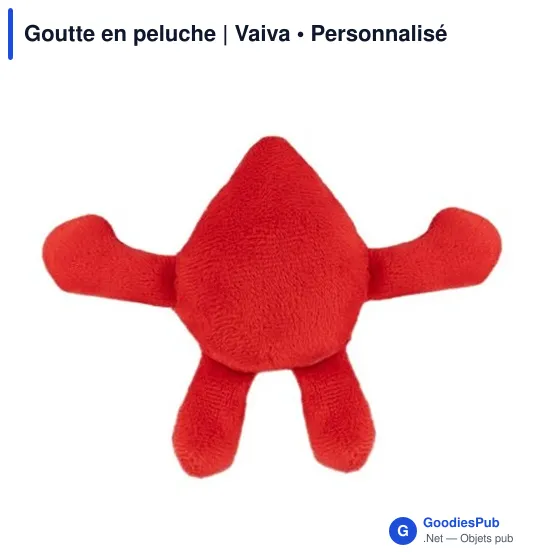 Goutte en peluche personnalisable avec logo - Vaiva - Image 4