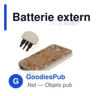 Batterie externe personnalisable GP 10000 mAh en ABS avec logo - B+ Series - Miniature 1