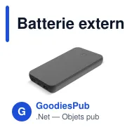 Batterie externe personnalisable GP 10000 mAh en ABS avec logo - B+ Series - Miniature 2